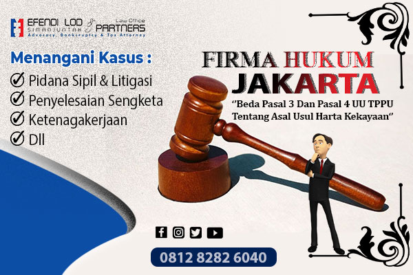 Beda Pasal 3 dan Pasal 4 UU TPPU tentang Asal Usul Harta Kekayaan